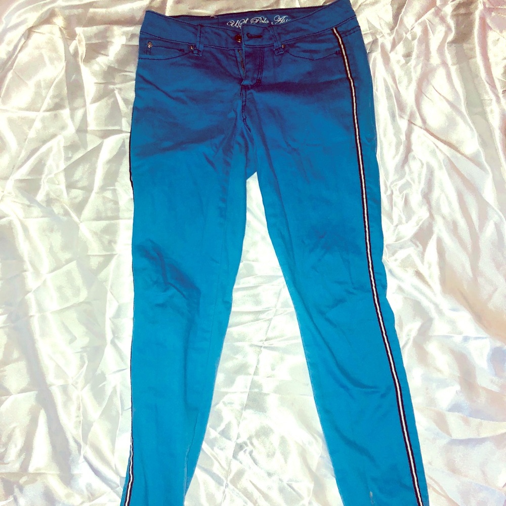 Blue denim polo jeans